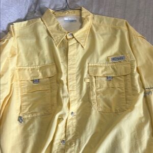 Columbia Sunlit Yellow Outdoor Shirt